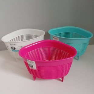日本进口inomata抗菌厨房水槽三角沥水篮果皮杂物收纳沥水筐置物