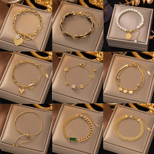 不掉色钛钢手链女百搭时尚高级感手饰品stainless steel bracelet