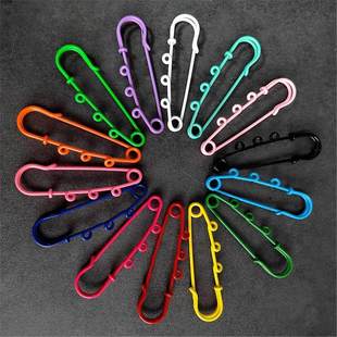 60MM三圈扣针七彩烤漆别针荧光喷色潮DIY手工配件扣针胸针brooch