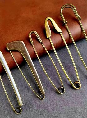 青古铜扣针文艺毛衣大别针简易净面光版异形锌合金扣针safety pin