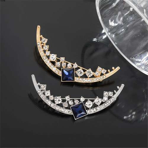 奢华优雅镶钻月光宝石胸针