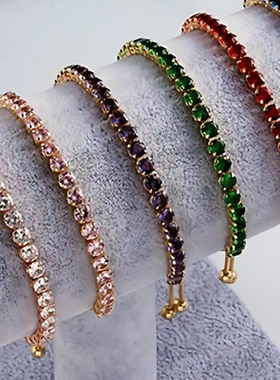 轻奢时尚合金锆石水晶女手链