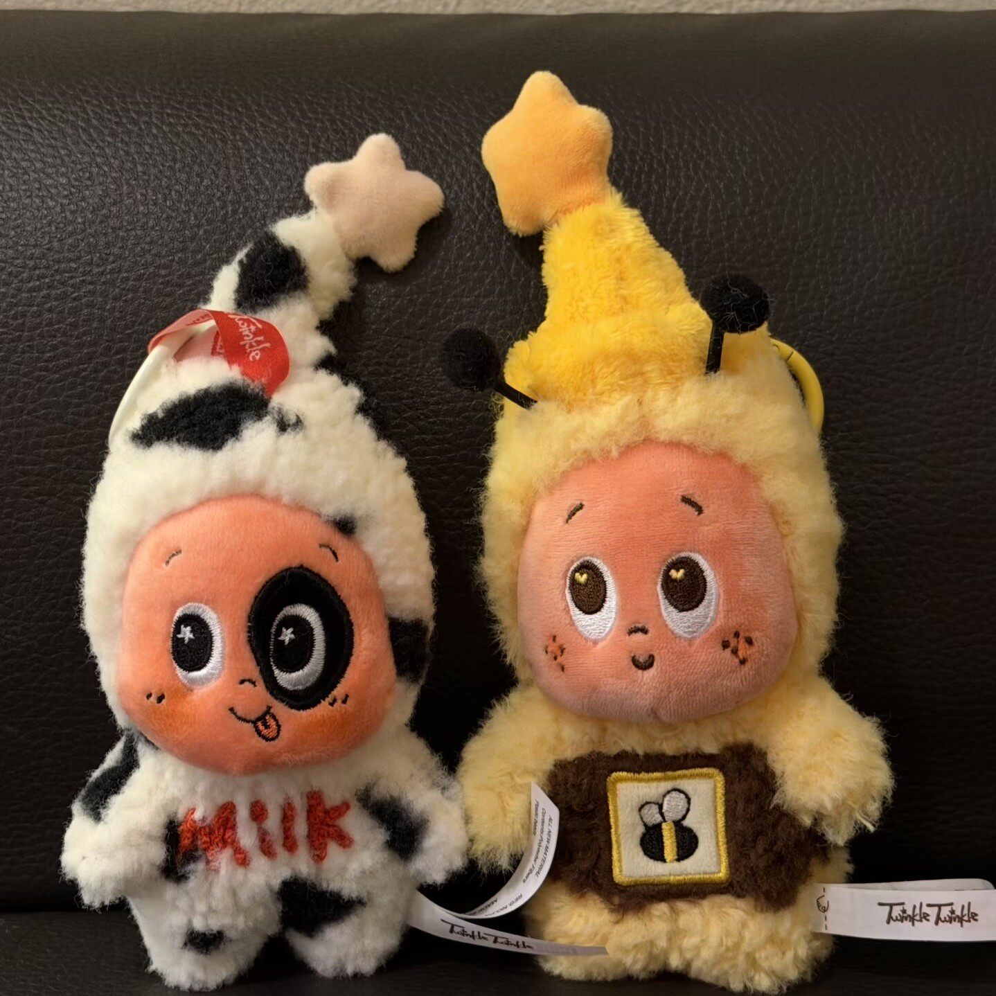 星星人欢迎来到月球表面蜜蜂毛绒双球牛奶小布丁礼物挂件潮玩公仔