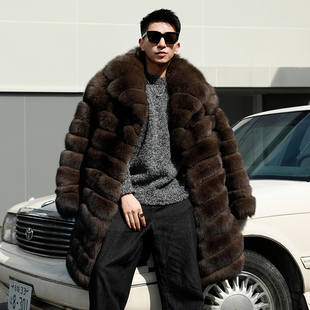 新款 皮毛一体休闲宽松潮 2026冬季 由派头整皮狐狸毛皮草外套男长款