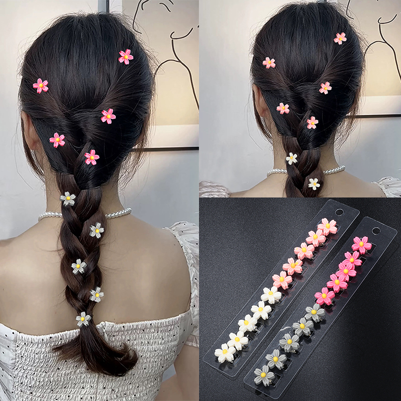 韩版女甜美树脂樱花发扣编发头饰