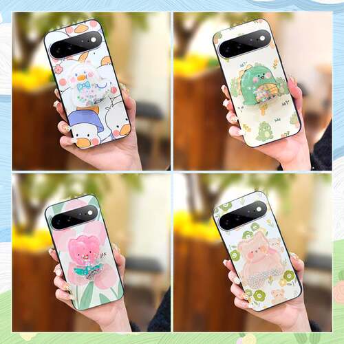 适用谷歌Pixel11 Pro XL/Google Pixel11 Pro XL手机壳硅胶趣味透明新款个性可爱情侣纯色散热支架流沙软壳