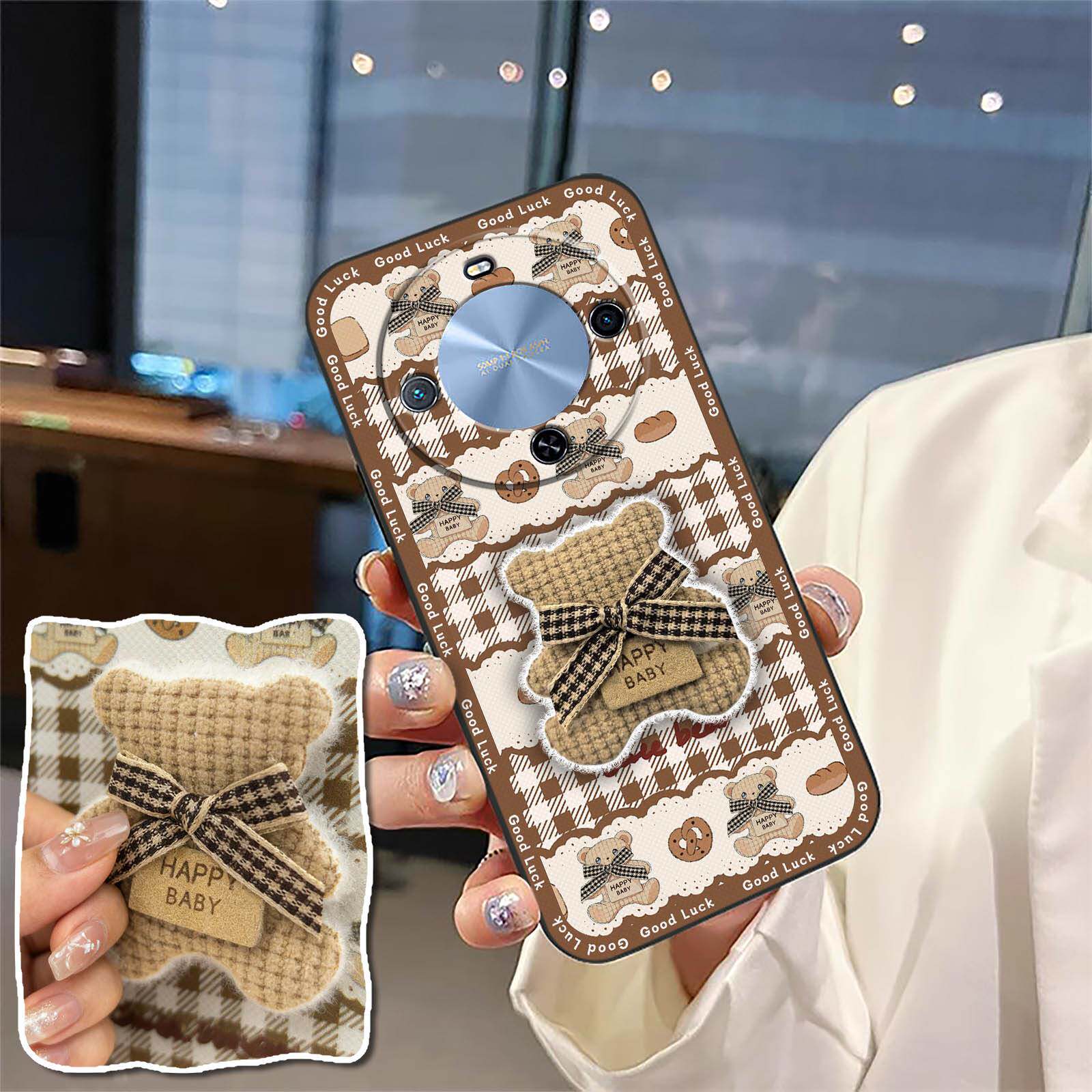 适用华为畅享70 Plus手机壳硅胶青春软壳卡通布贴防尘潮流简约