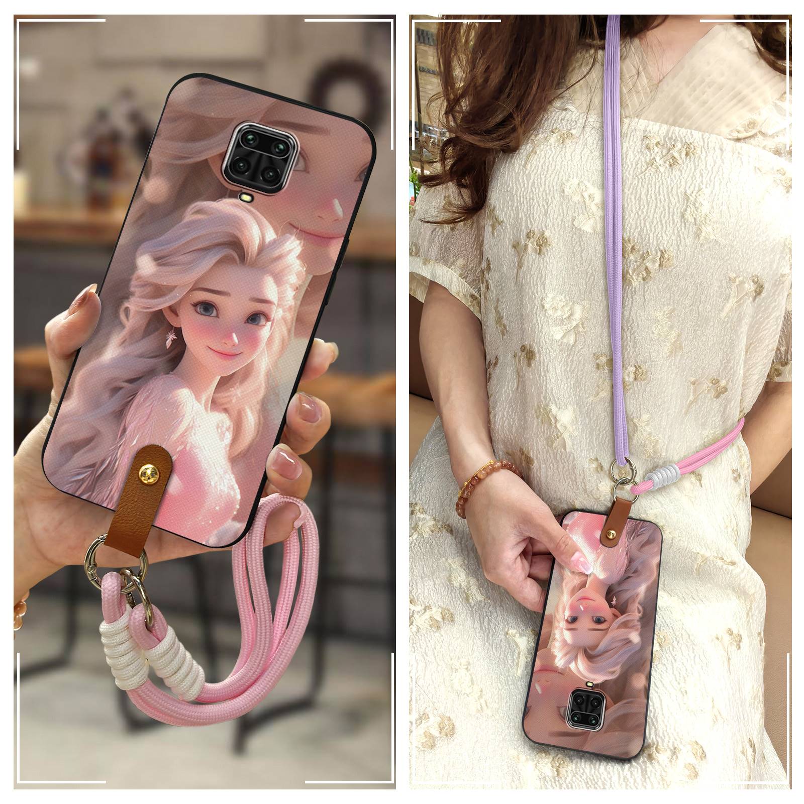 适用小米Poco M2 Pro/红米Note10 Lite/Note10青春版手机壳挂脖