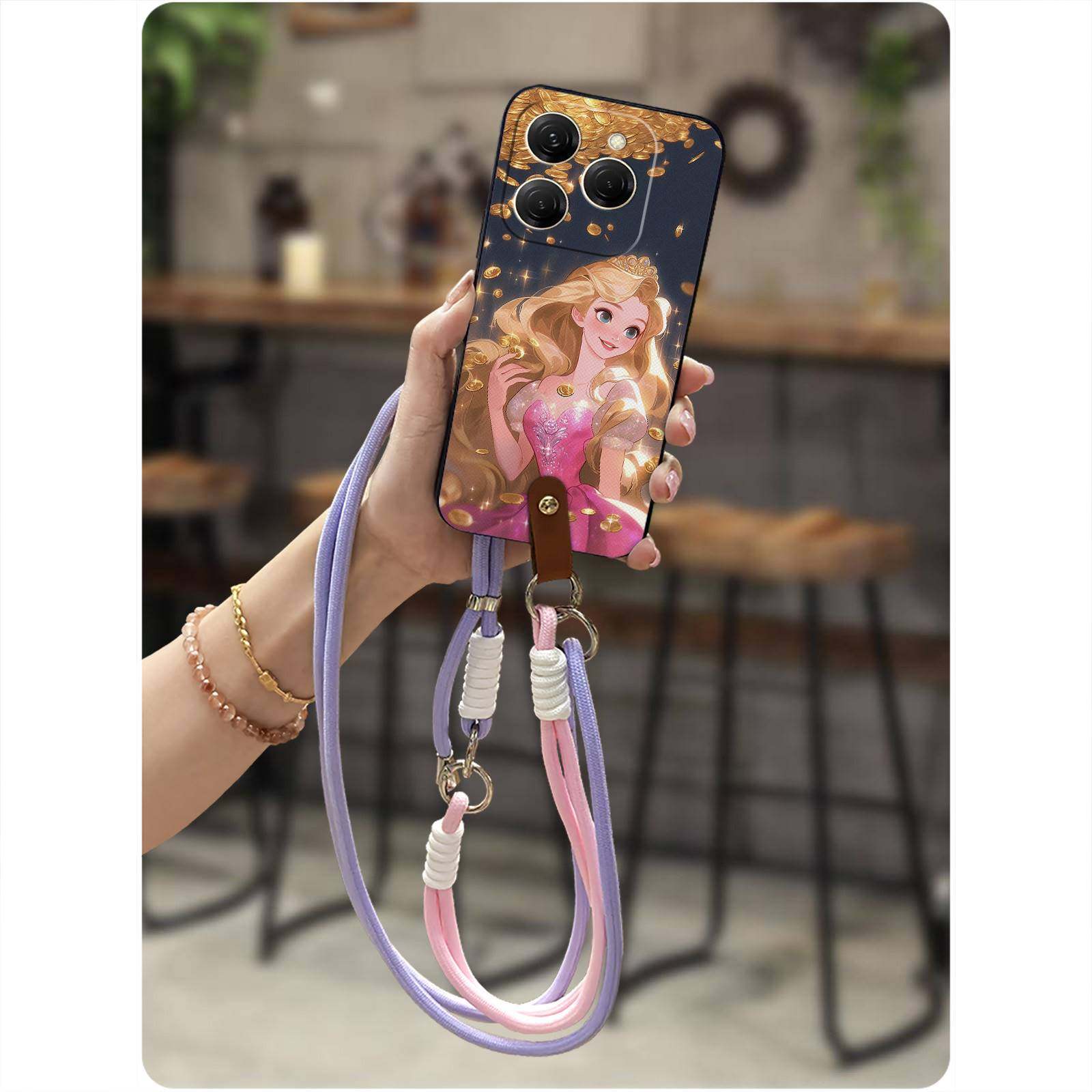 适用Tecno Spark20 Pro/传音KJ6手机壳质感可爱Q版防尘挂绳数码