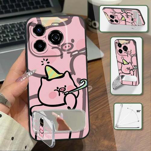 适用欧奇C65/Oukitel C65 Pro手机壳散热数码情侣软壳趣味化妆镜补妆镜硅胶新款全包边镜子创意搞怪青春个性
