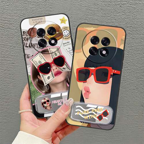 适用OPPO A6 GT/A6 Max/F31Pro+/K13S/A6L 5G手机壳化妆镜简约趣味镜子可爱新款卡通情侣散热动漫搞怪男女款