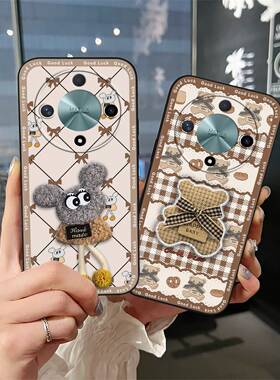 适用华为荣耀X9b/Magic6Lite 5G手机壳个性毛绒动漫男女款可爱3D