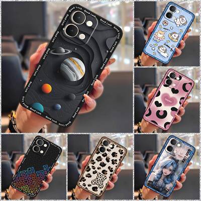 适用VIVO Y6 5G国内版/Y31D Pro/T5X 5G海外版手机壳潮流散热硅胶可爱趣味纯色青春红卡通搞怪创意防尘全包边