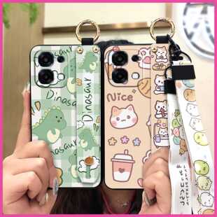 适用OPPO A6 Pro海外版/A6国内版/F31海外版手机壳动漫潮流全包拼图男女款几何成熟支架创意软壳素色情侣腕带
