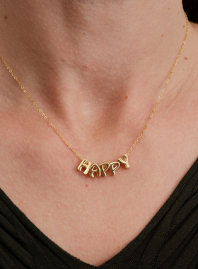 【CnHnOn脂肪商店】s925纯银简约个性定制组合字母拼写项链