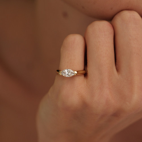 【CnHnOn脂肪商店】s925纯银马眼钻锆石简约轻奢高级感镶钻戒指