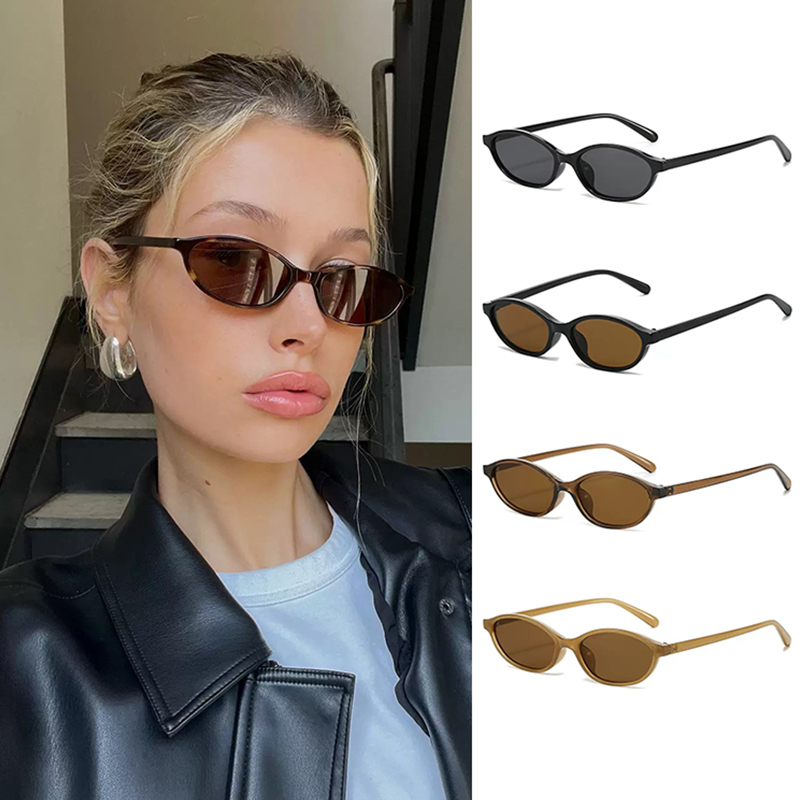 【CnHnOn脂肪商店】欧美辣妹性感复古简约窄框蝴蝶椭圆墨镜太阳镜