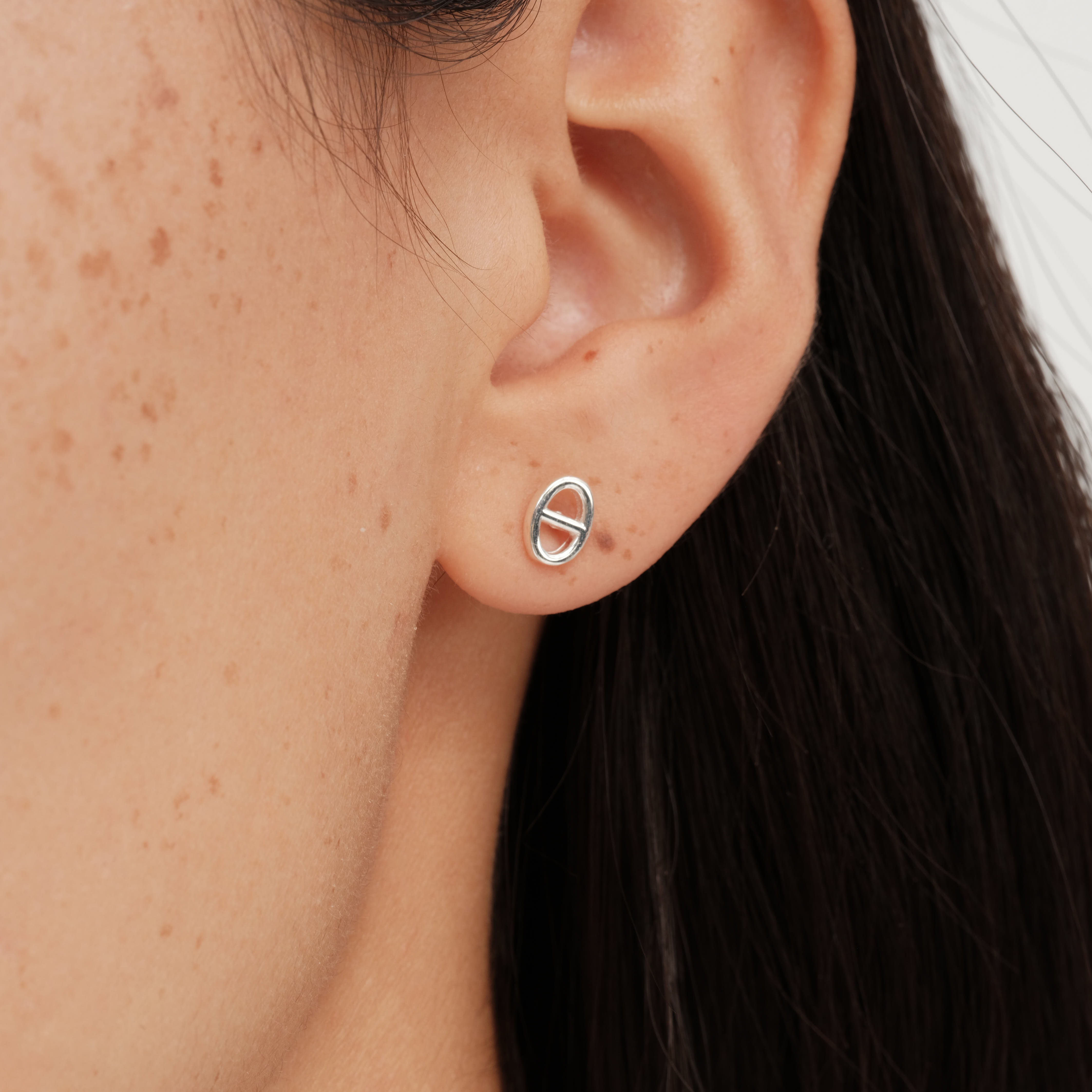 【CnHnOn脂肪商店】s925纯银迷你小猪鼻简约质感百搭耳钉耳环