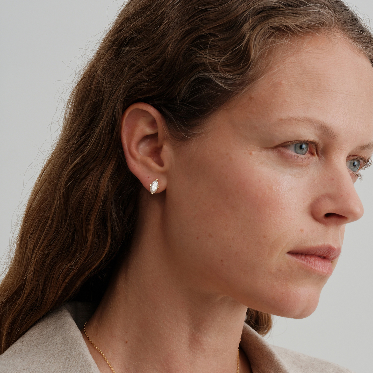 【CnHnOn脂肪商店】s925纯银梨形莫桑钻简约高级质感经典耳钉耳环