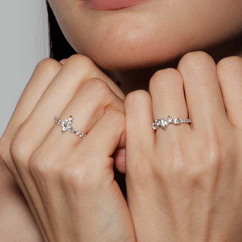 【CnHnOn脂肪商店】s925纯银莫桑钻D色小蝴蝶简约珠宝精致戒指