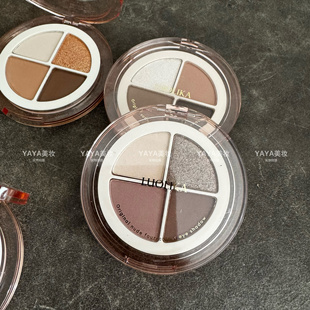 LUOLIKA裸色梦幻四色眼影哑光碎闪大地色奶杏
