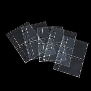 活页替芯M5卡册内页两宫格证件照小卡5孔活页拉链相册收纳册内页