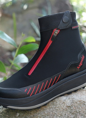 Aagoola男士高帮防水登山鞋户外徒步鞋防滑耐磨轻便拉链靴