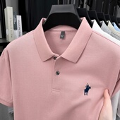 奥莱品牌折扣 保罗短袖 T恤男夏季 新款 翻领刺绣小马标纯棉体恤