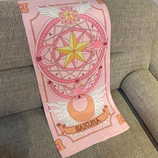 美少女小樱萌妹少女心洗脸毛巾擦汗巾家用女生瑜伽卡通可爱浴巾