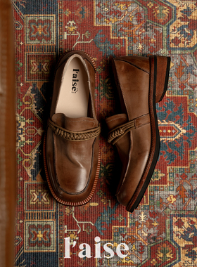 L'aise丨Satin Wrap 意大利水洗植鞣牛皮高定复古单鞋经典乐福鞋