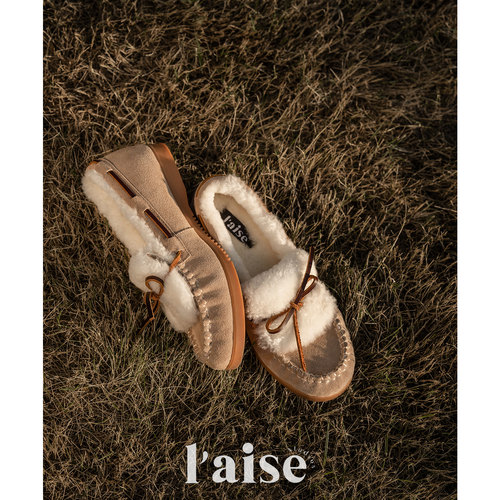 L'aise全羊毛经典美式高定毛毛鞋