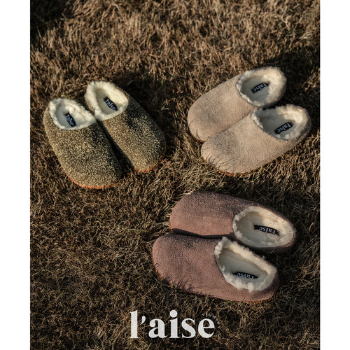 L'aise全羊毛包头软底勃肯鞋