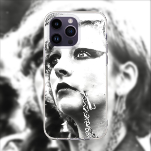 摇滚歌手大卫鲍伊DavidBowie透明大孔/全包镜头手机壳适用苹果iPhone12/13/14Plus/16ProMax黑白艺术