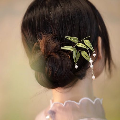 缠花发簪国风竹子汉服头饰u簪