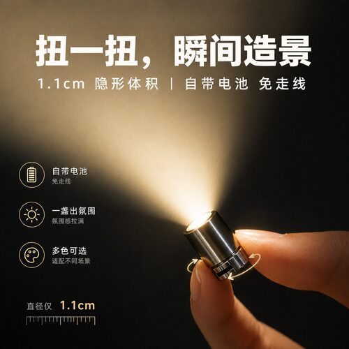 迷你DIY发光装饰灯泡氛围灯