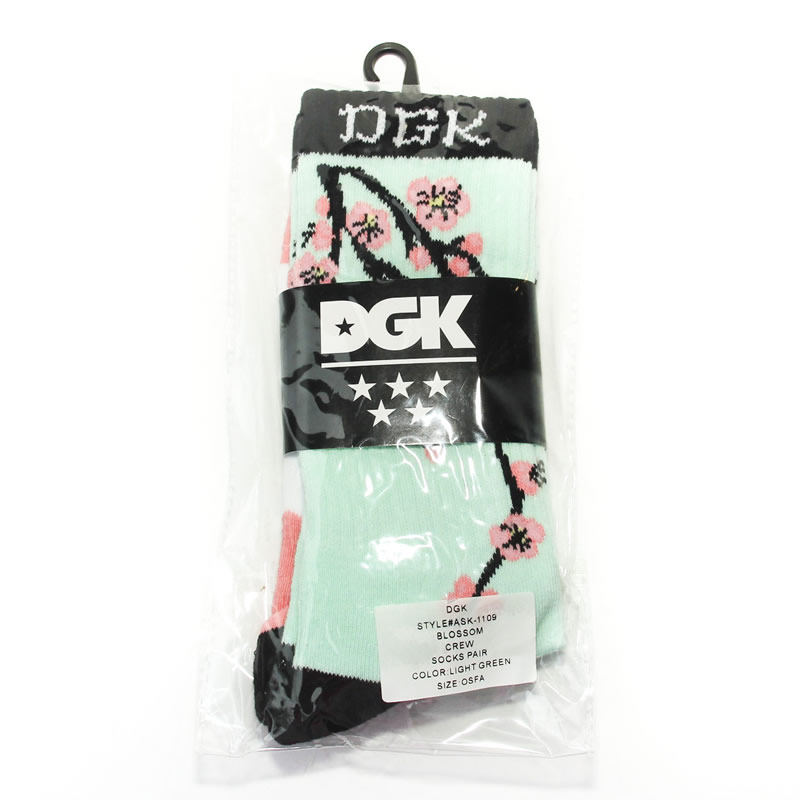 DGK BLOOM CREW SOCK PAIR 玫瑰 运动纯棉袜子 美国进口现货,运动/瑜伽/健身/球迷用品,运动袜,淘宝优惠券,粉丝福利购,淘宝优惠卷