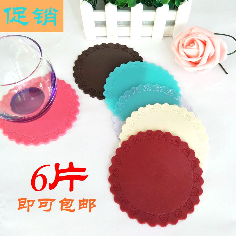 硅胶杯垫环保PVC碗垫餐垫盘垫 加厚隔热锅垫圆形餐盘垫防烫杯垫