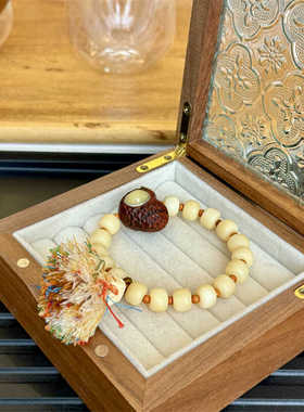 原创设计款文玩手链白玉菩提