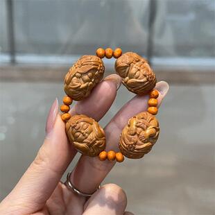 橄榄核四不扎基手捻diy配件文玩佛珠手串时尚配饰隔珠串珠饰品