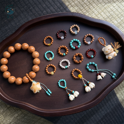 手工编织象牙果猴头菩提隔珠