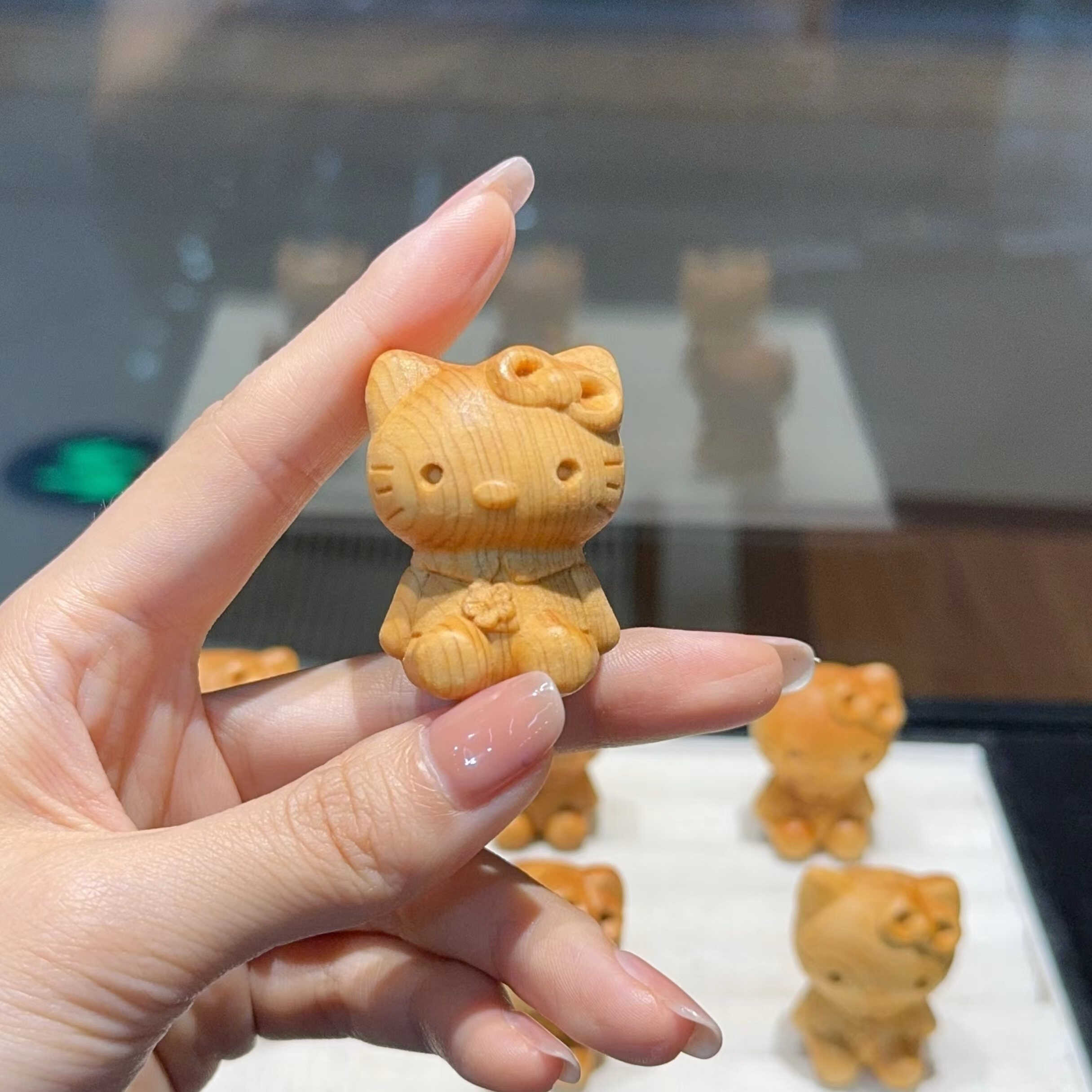 大麦同款桌面可爱小猫木制