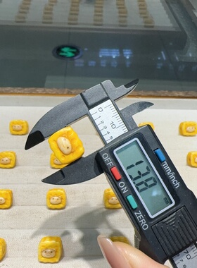 根付黄色小熊饼干diy配件手工编织手绳项链文玩佛珠手串配饰品珠