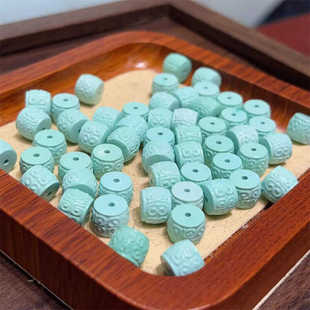 菱镁矿回纹桶珠diy配件手工编织手绳项链文玩佛珠时尚配饰品隔珠