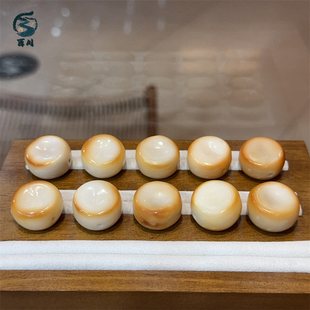 碳烤象牙果饼子diy配件手工编织串珠文玩配饰品编绳挂件手串隔珠