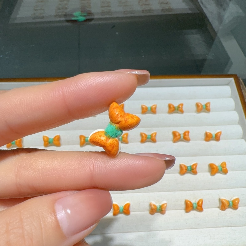 根付蝴蝶结diy配件手工编织手绳项链文玩佛珠手串配饰品隔配珠