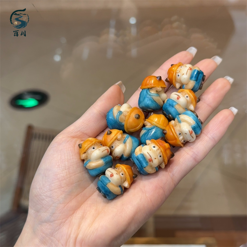 象牙果根付小牛DIY手工编织手绳