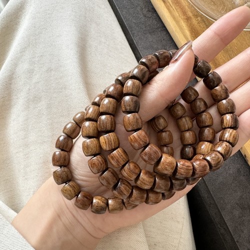 黑花梨直切文玩佛珠手串diy手工编织手绳项链串珠时尚配饰珠隔珠