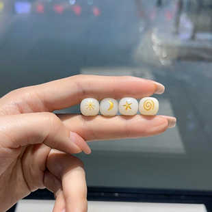 菩提日月星辰diy配件手工编织手绳项链文玩佛珠时尚配饰品隔珠串