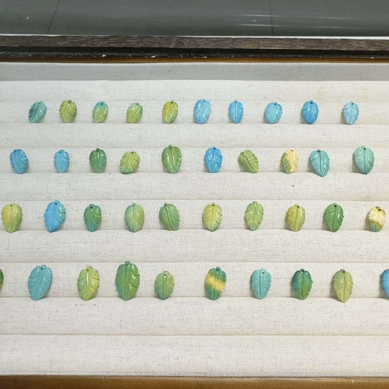 菱镁矿小树叶diy配件手工编织手绳项链文玩佛珠手串配饰品隔配珠