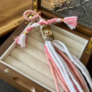 手工小树根多妹钥匙扣搭配老琉璃橄榄核diy配件手工编织手绳项链